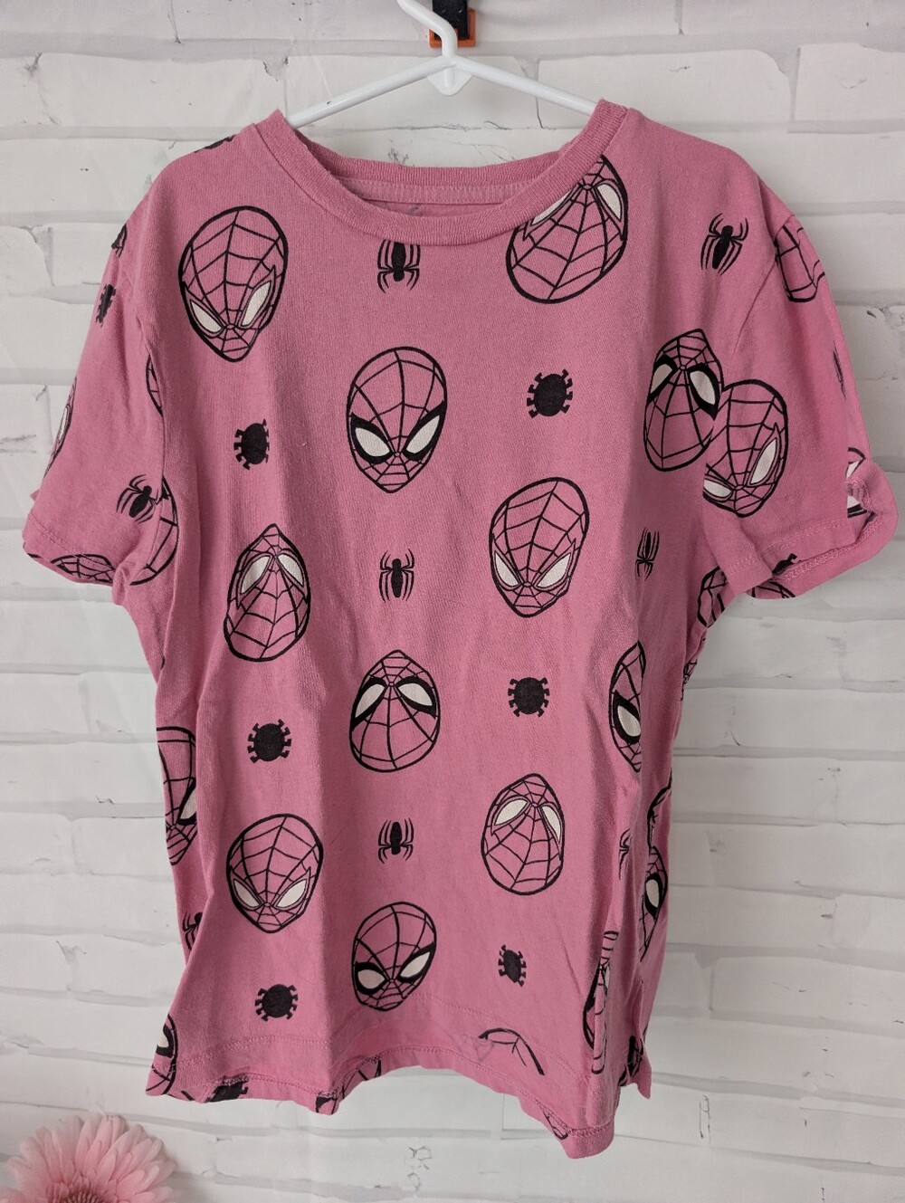 Marvel Kids Pink Spider Mask Graphic Tee